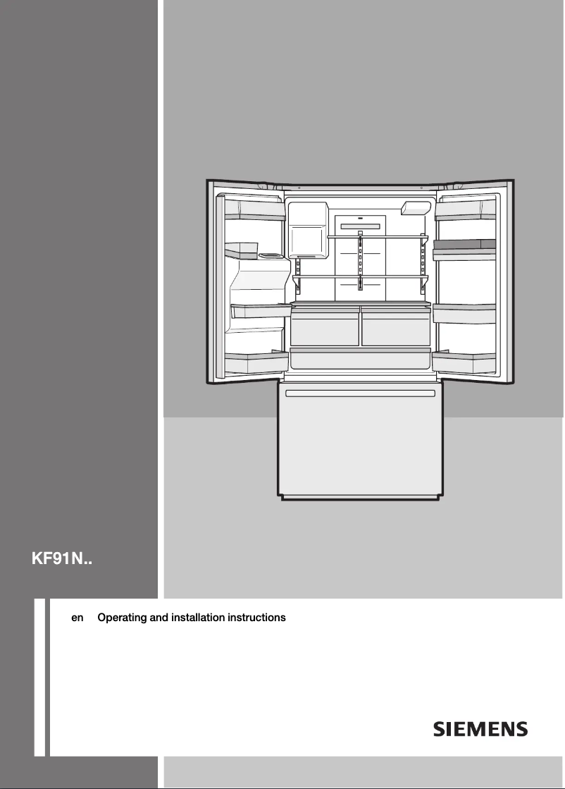 Page n°1 - Manuel utilisateur Siemens KF 91NPJ10R