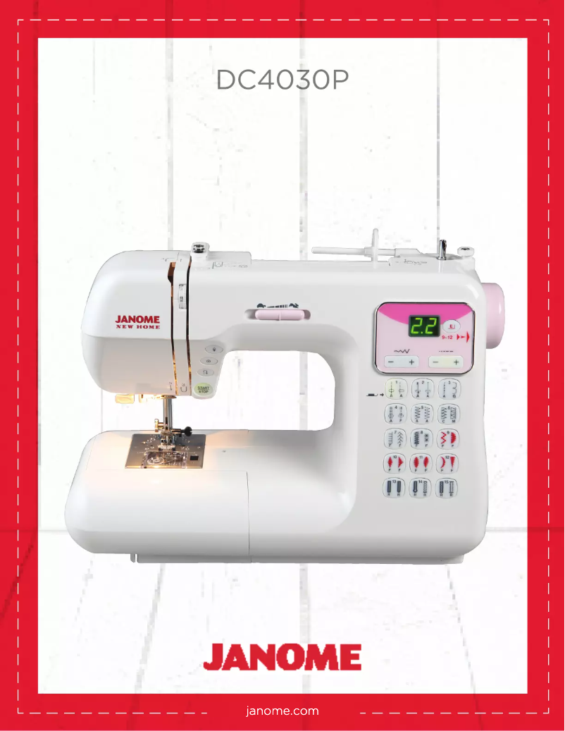 Page 1 de la notice Fiche technique Janome DC4030P