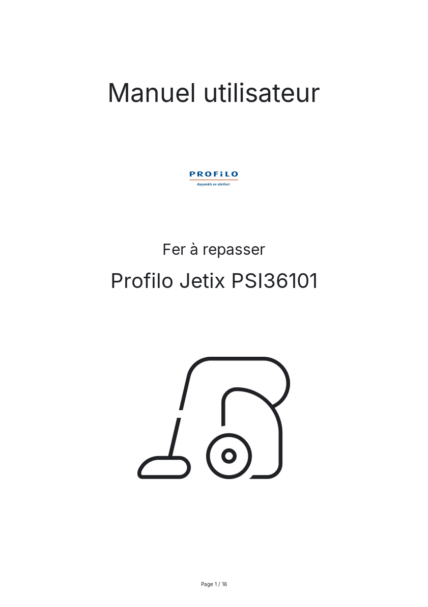 Image de la première page du manuel de l'appareil Jetix PSI36101
