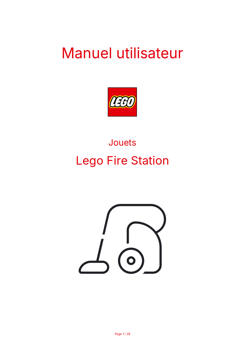 Page n°1 - Manuel utilisateur Lego Fire Station