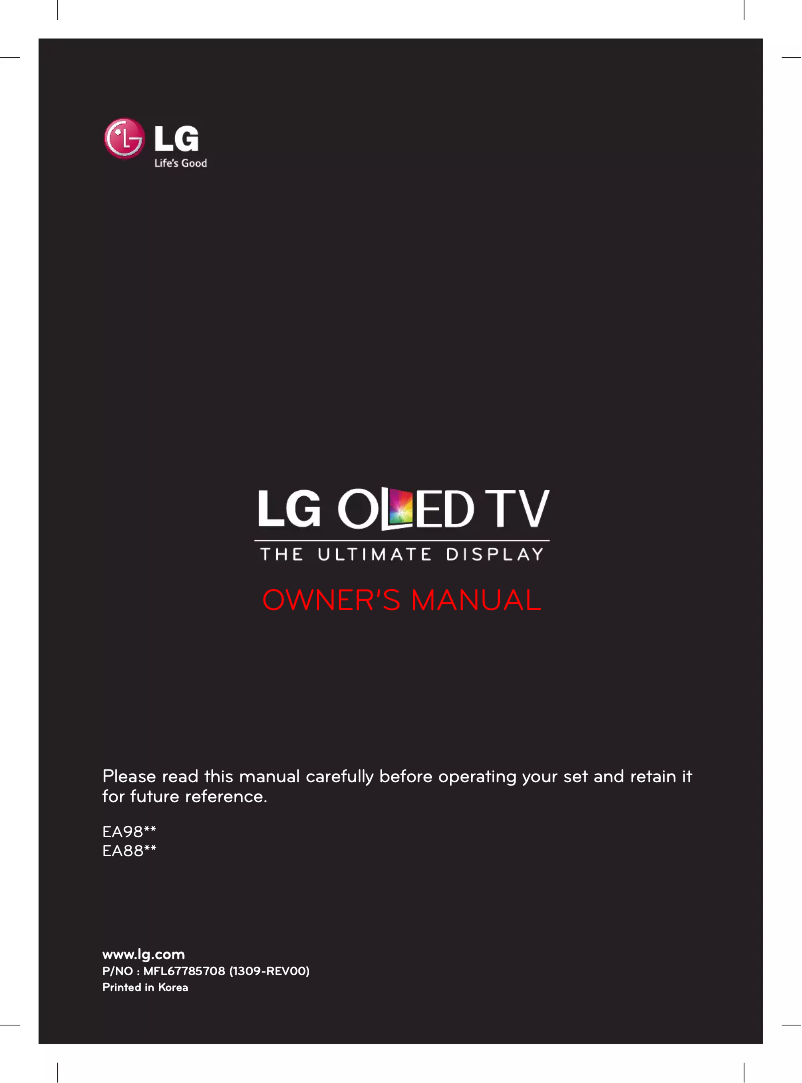Página 1 del manual Manual de usuario LG 55EA880W