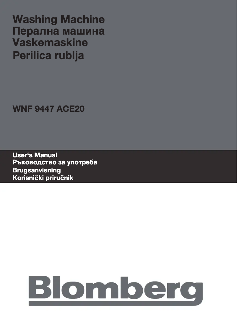 Page 1 de la notice Manuel utilisateur Blomberg WNF 9447 ACE20