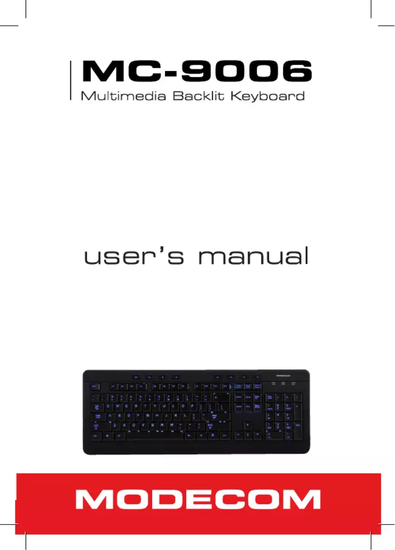 Page 1 de la notice Manuel utilisateur ModeCom MC-9006