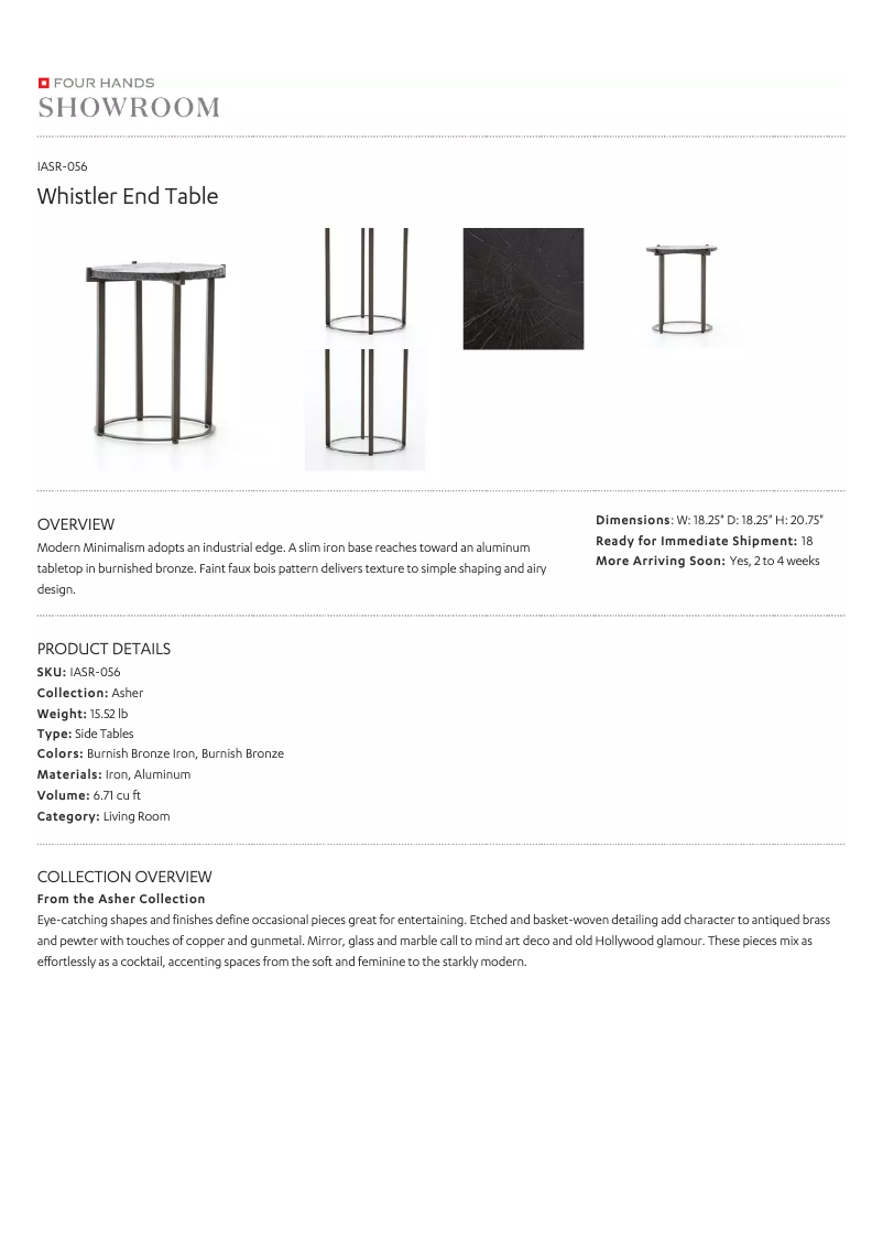 Page 1 de la notice Manuel utilisateur Four Hands IASR-056