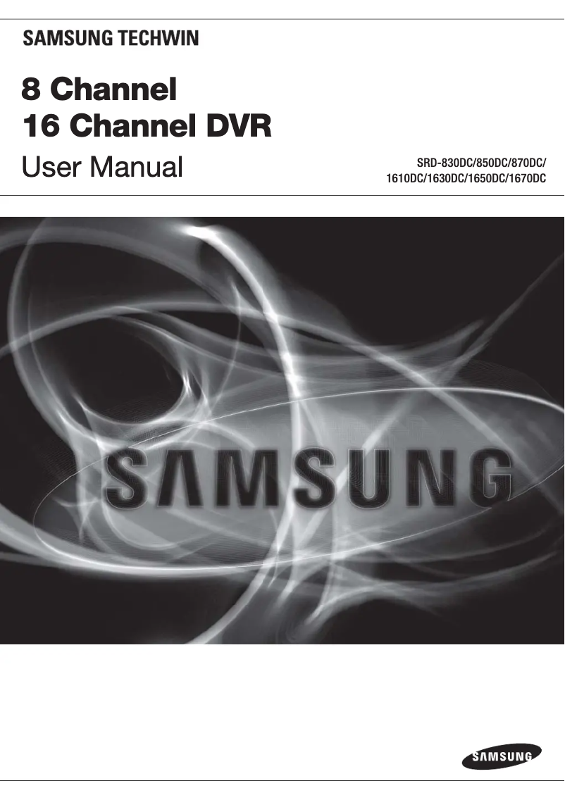 Page n°1 - Manuel utilisateur Samsung SRD-1650D