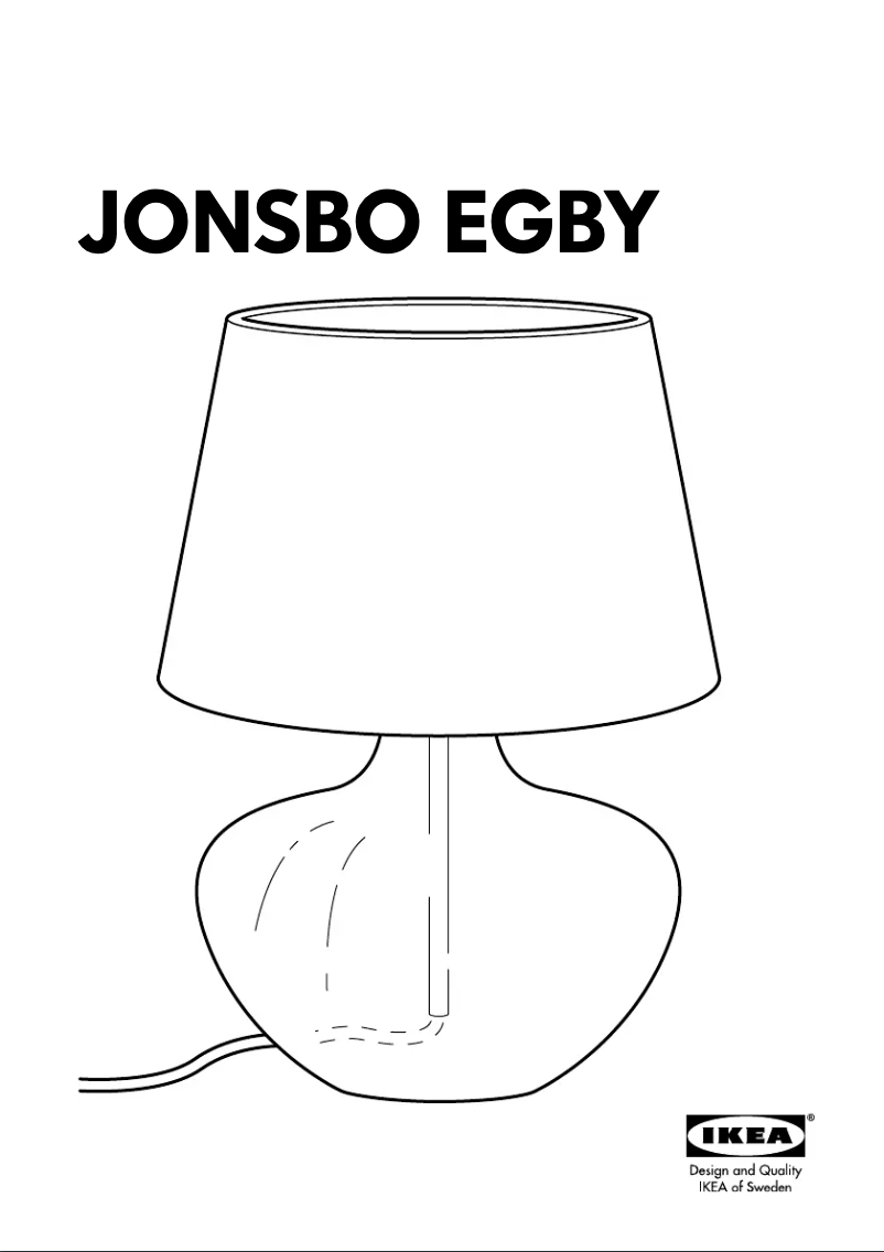 Page 1 de la notice Manuel utilisateur Ikea JONSBO EGBY