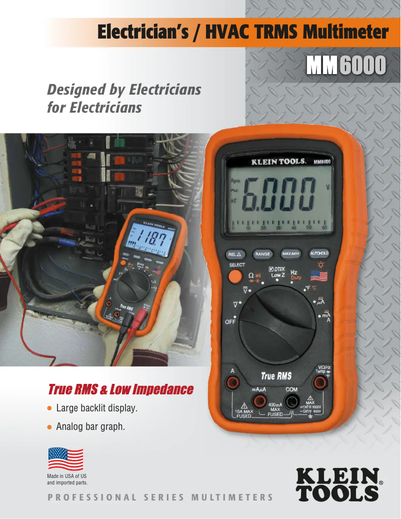 Image de la première page du manuel de l'appareil MM6000