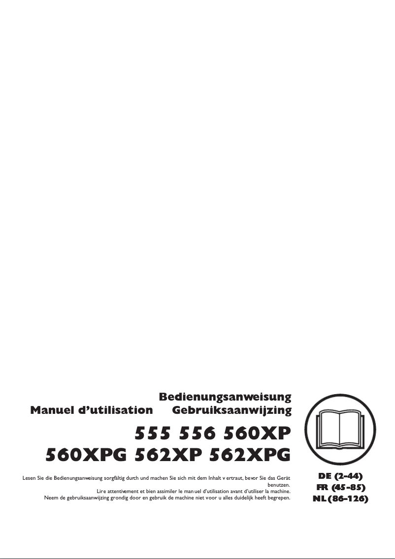 Page n°1 - Manuel utilisateur Husqvarna 562 XP G