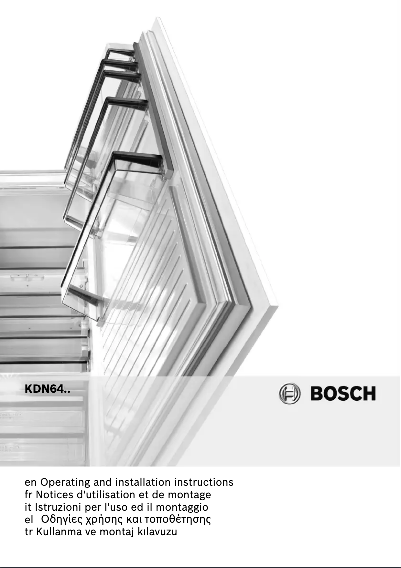 Page n°1 - Manuel utilisateur Bosch KDN64VL20N
