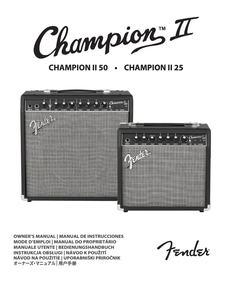 Page n°1 - Manuel utilisateur Fender Champion II 50