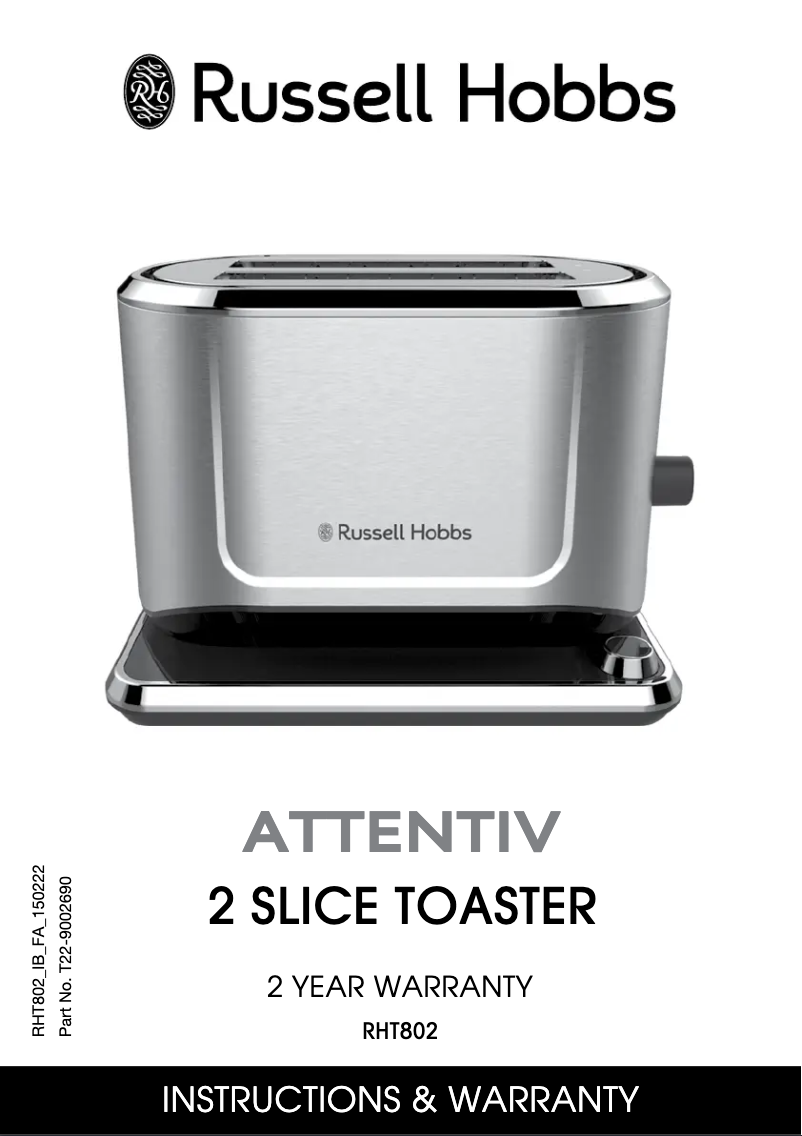 Page n°1 - Manuel utilisateur Russell Hobbs Attentiv RHT802