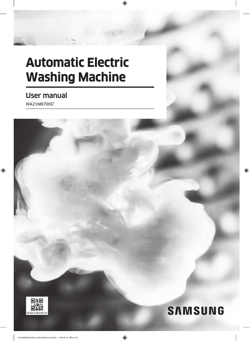 Page 1 de la notice Manuel utilisateur Samsung WA22M8700GV