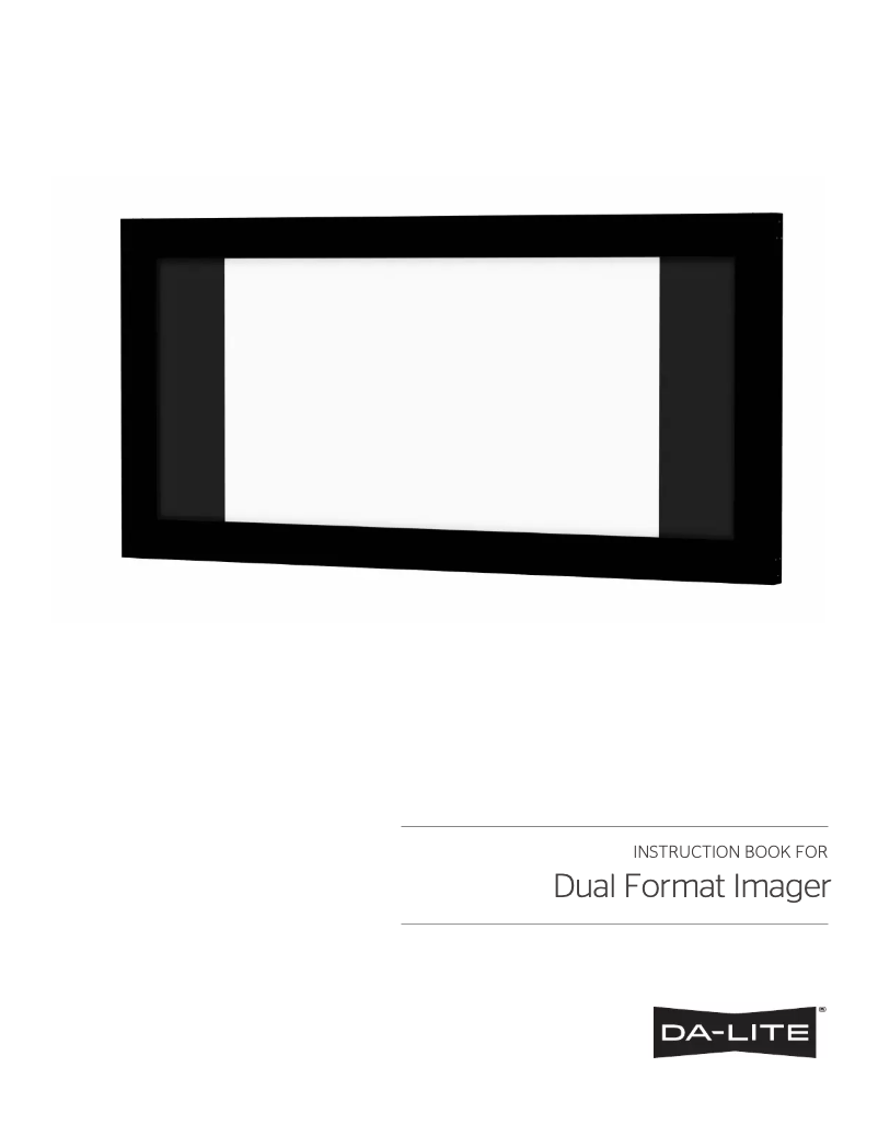 Page 1 de la notice Manuel utilisateur Da-Lite Dual Format Imager 38063EV