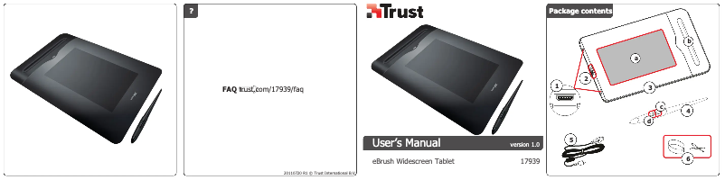 Page 1 de la notice Manuel utilisateur Trust eBrush