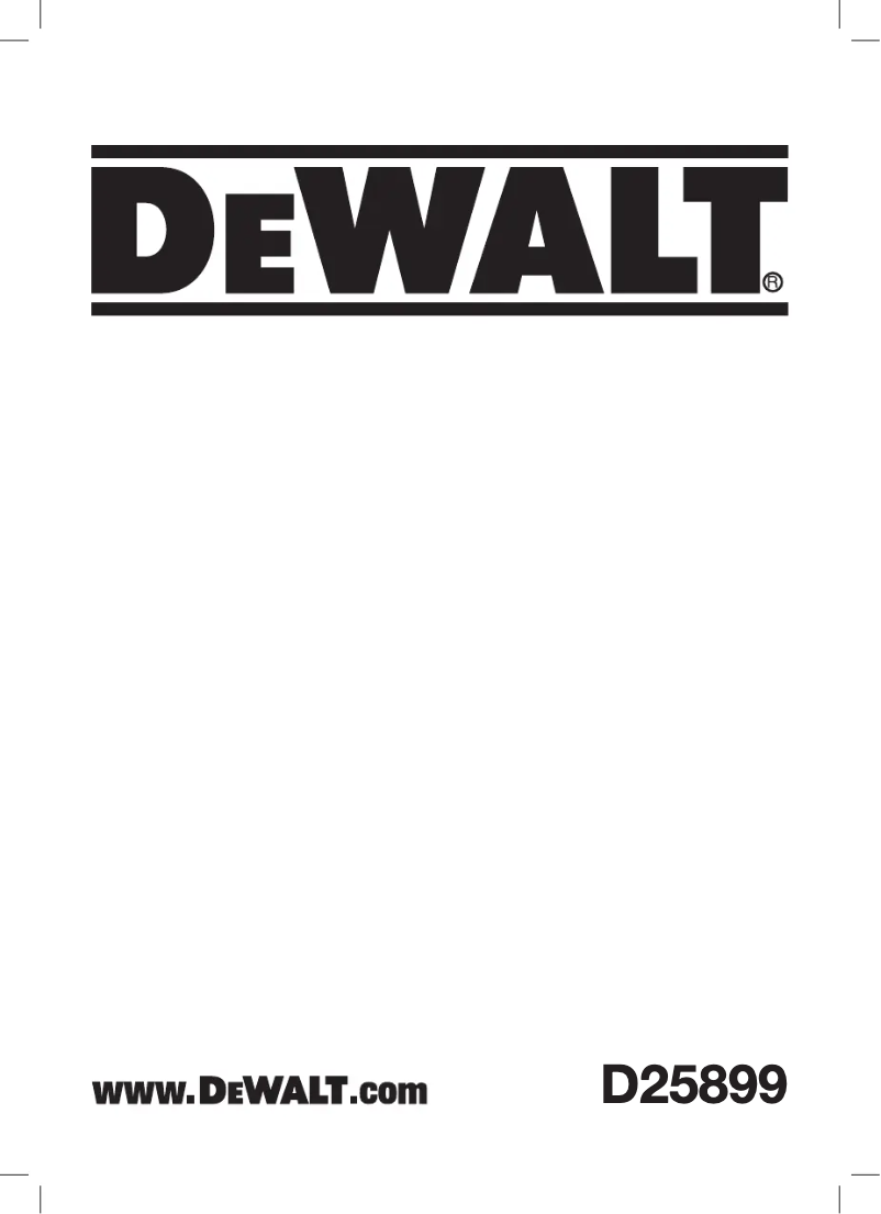 Page n°1 - Manuel utilisateur DeWalt D25899K