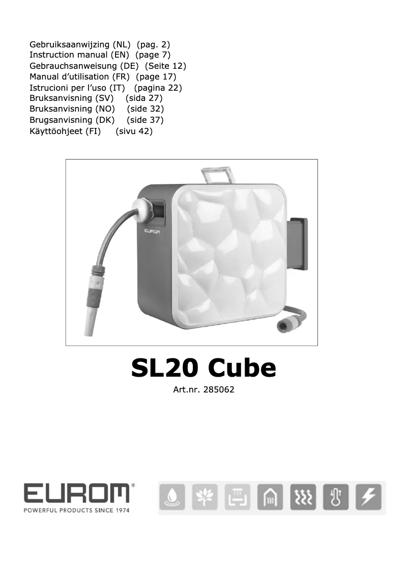 Image de la première page du manuel de l'appareil SL20 Cube
