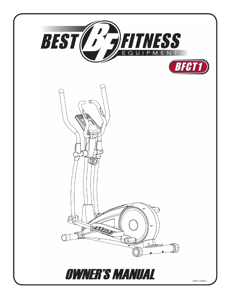 Page 1 de la notice Manuel utilisateur Body-Solid BFCT1