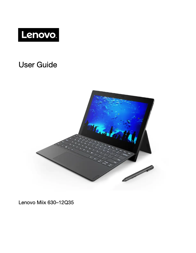 Página 1 del manual Manual de usuario Lenovo Miix 630