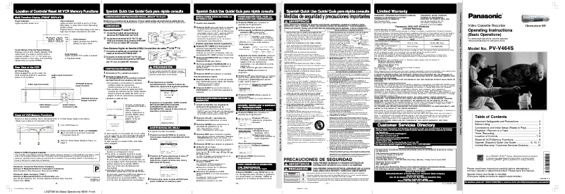 Page n°1 - Manuel utilisateur Panasonic PV-V464S