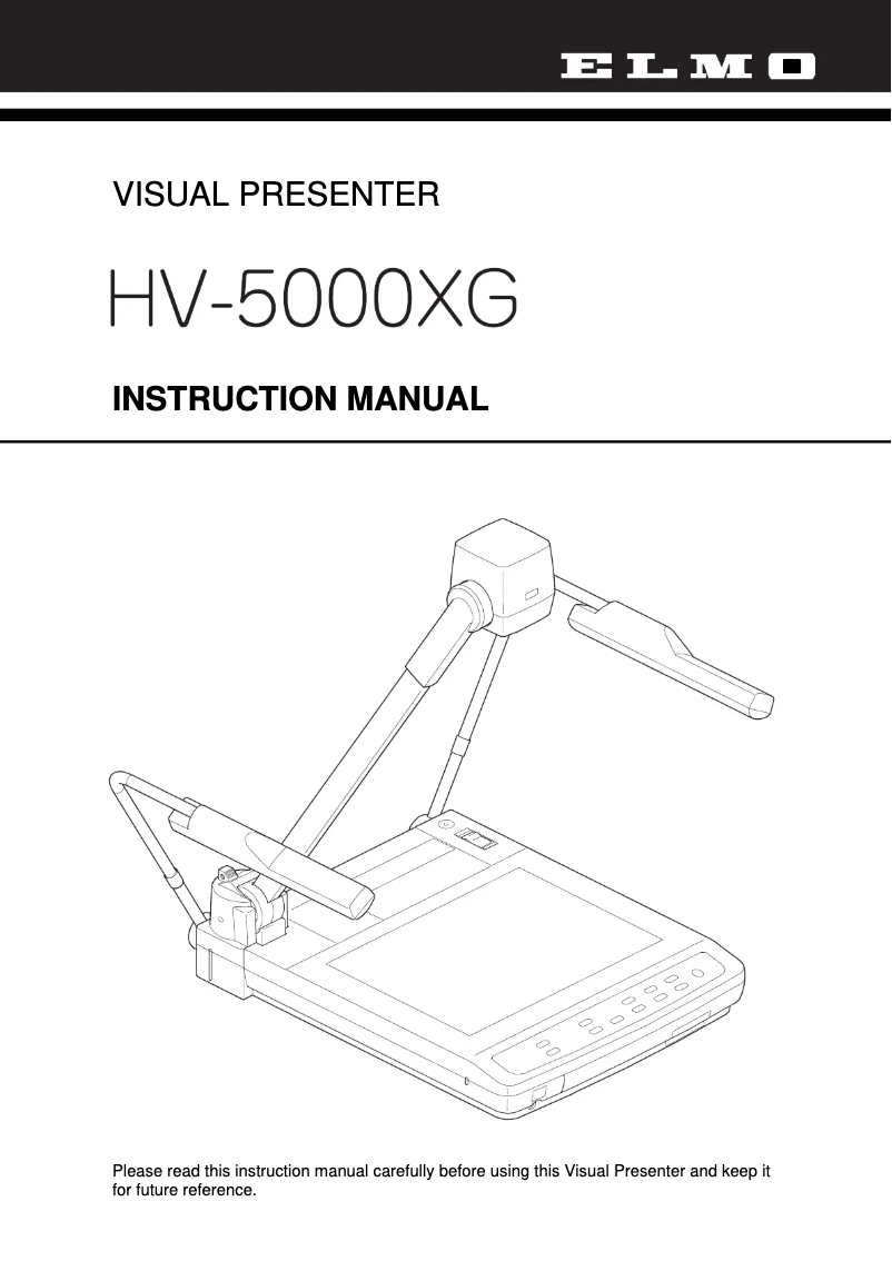 Page 1 de la notice Manuel utilisateur Elmo HV-5000XG