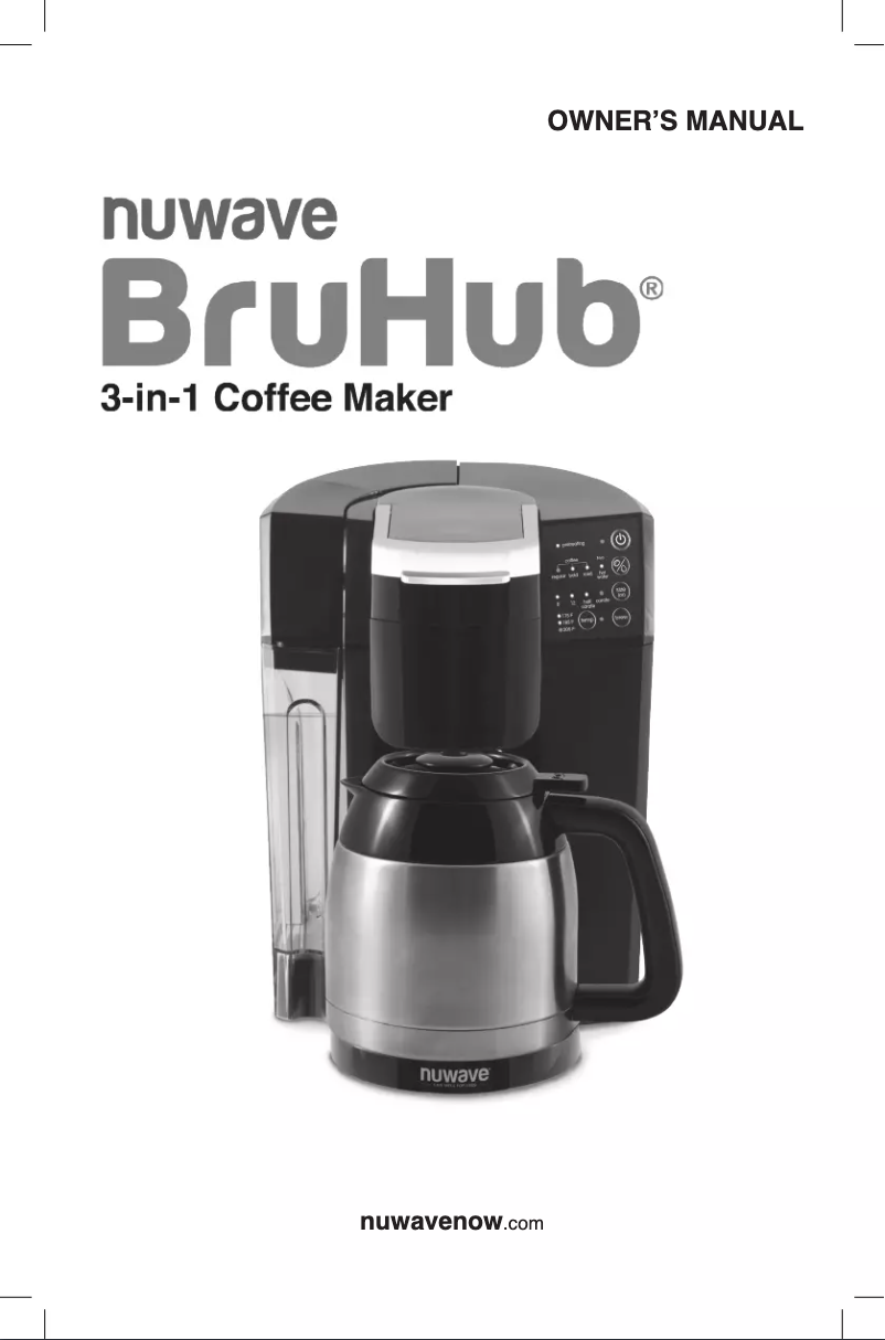 Page 1 de la notice Manuel utilisateur NuWave BruHub