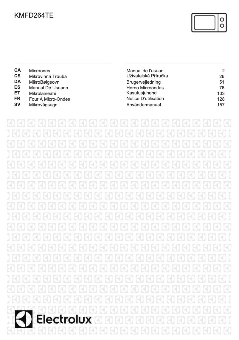 Page 1 de la notice Manuel utilisateur Electrolux KMFD264TEK