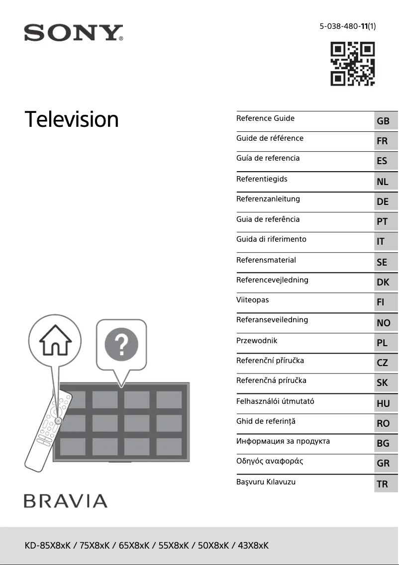 Page n°1 - Manuel utilisateur Sony KD-43X85K