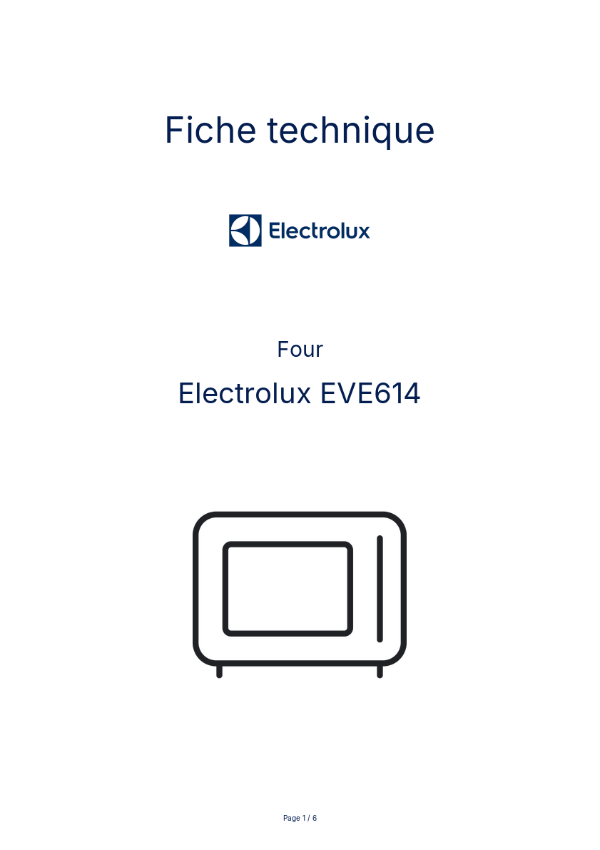 Image de la première page du manuel de l'appareil EVE614