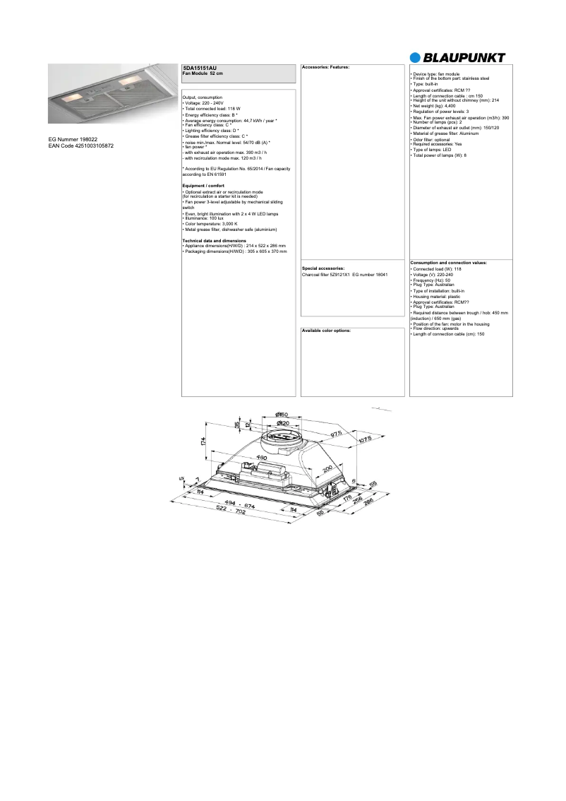 Image de la première page du manuel de l'appareil 5DA15151
