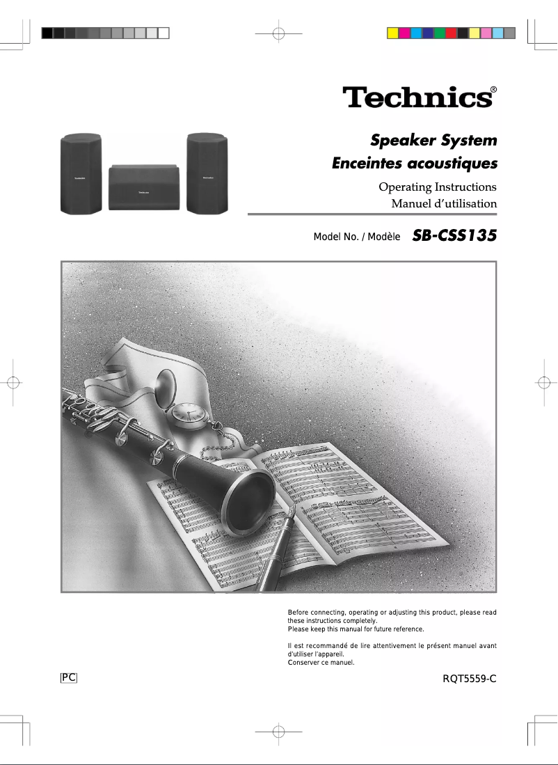 Page n°1 - Manuel utilisateur Technics SB-CSS135