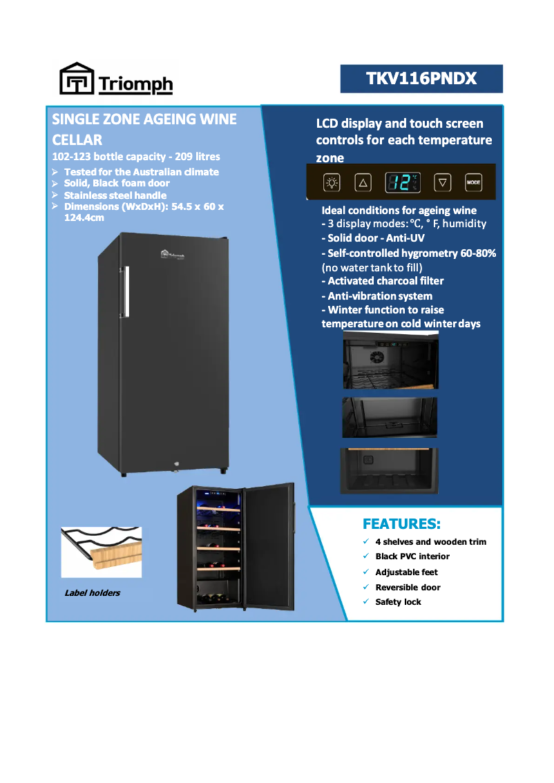 Image de la première page du manuel de l'appareil TKV116PNDX