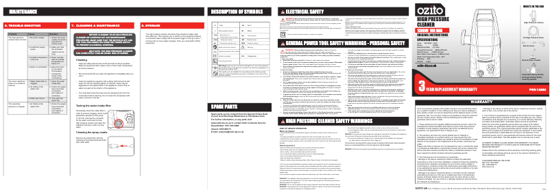 Image de la première page du manuel de l'appareil PWE-1300U