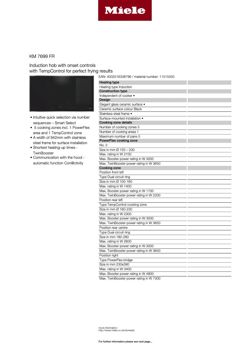 Image de la première page du manuel de l'appareil KM 7699 FR
