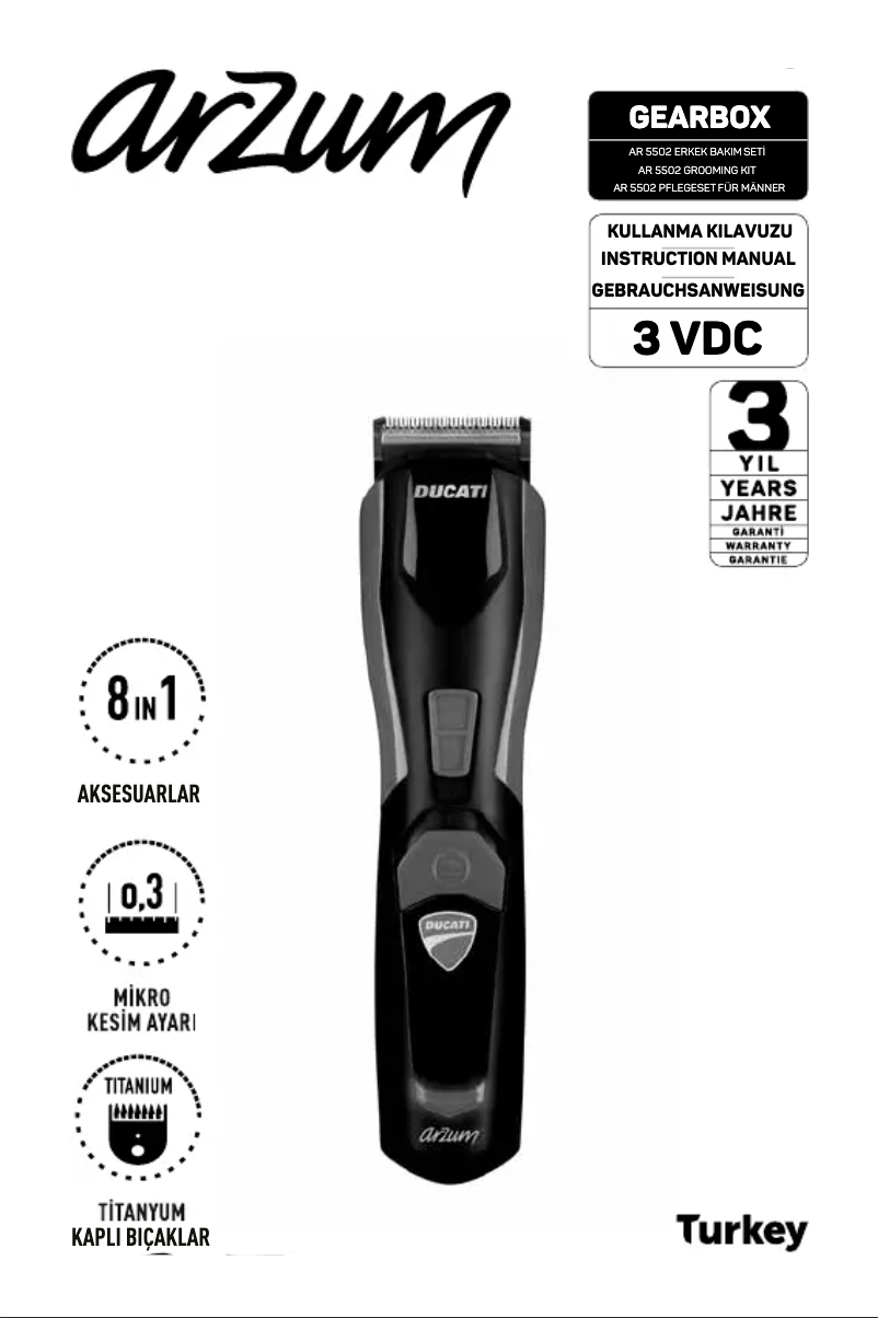 Page n°1 - Manuel utilisateur Arzum AR5502