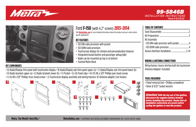 Image de la première page du manuel de l'appareil 99-5846B