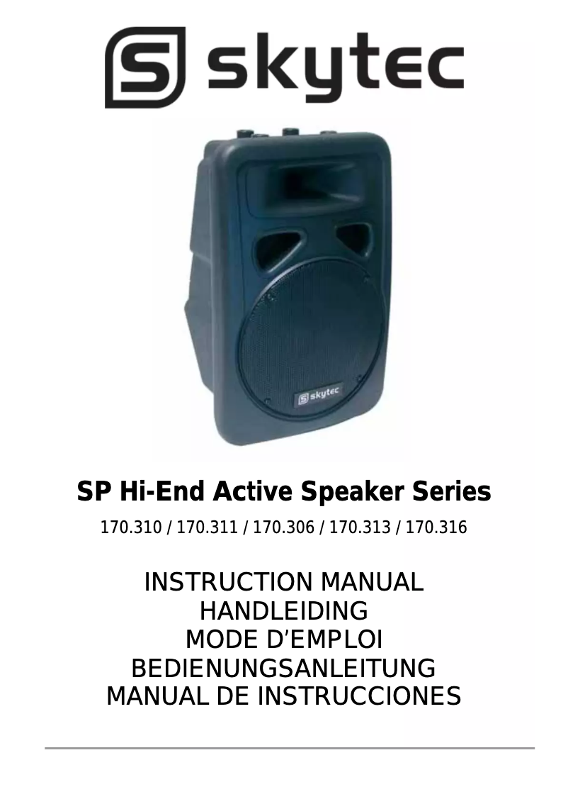 Page n°1 - Manuel utilisateur Skytec SP Hi-End Passive Speaker 170.311