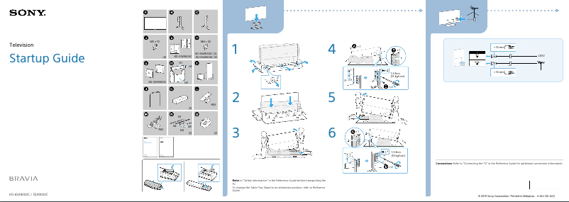 Image de la première page du manuel de l'appareil Bravia KD-55X9000C