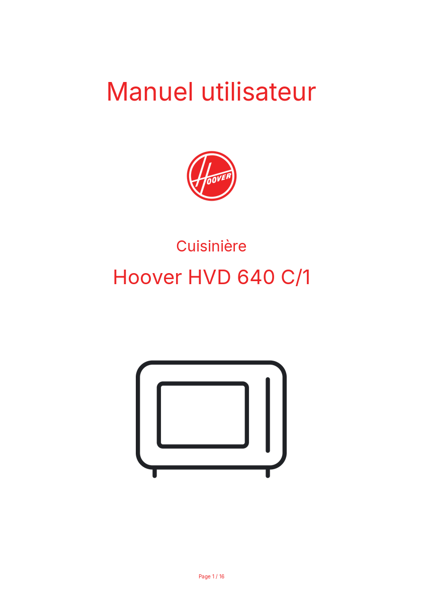 Image de la première page du manuel de l'appareil HVD 640 C/1