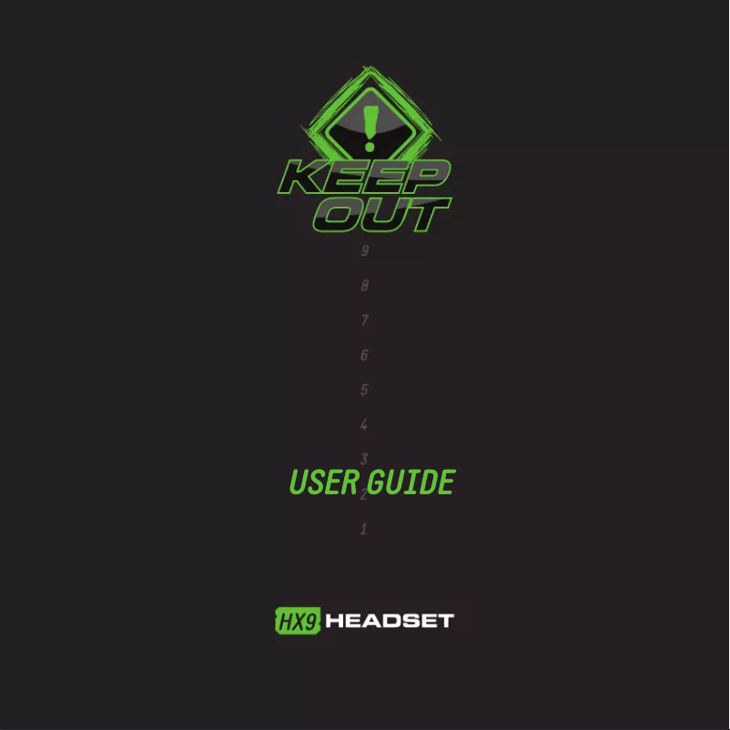 Página 1 del manual Manual de usuario KeepOut HX9