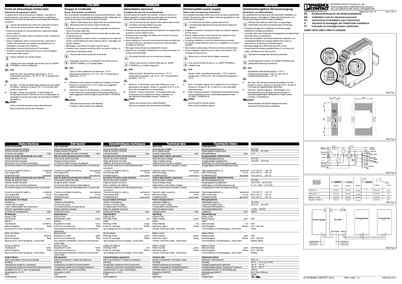 Page n°1 - Manuel utilisateur Phoenix Contact QUINT-UPS/ 24DC/ 24DC/10