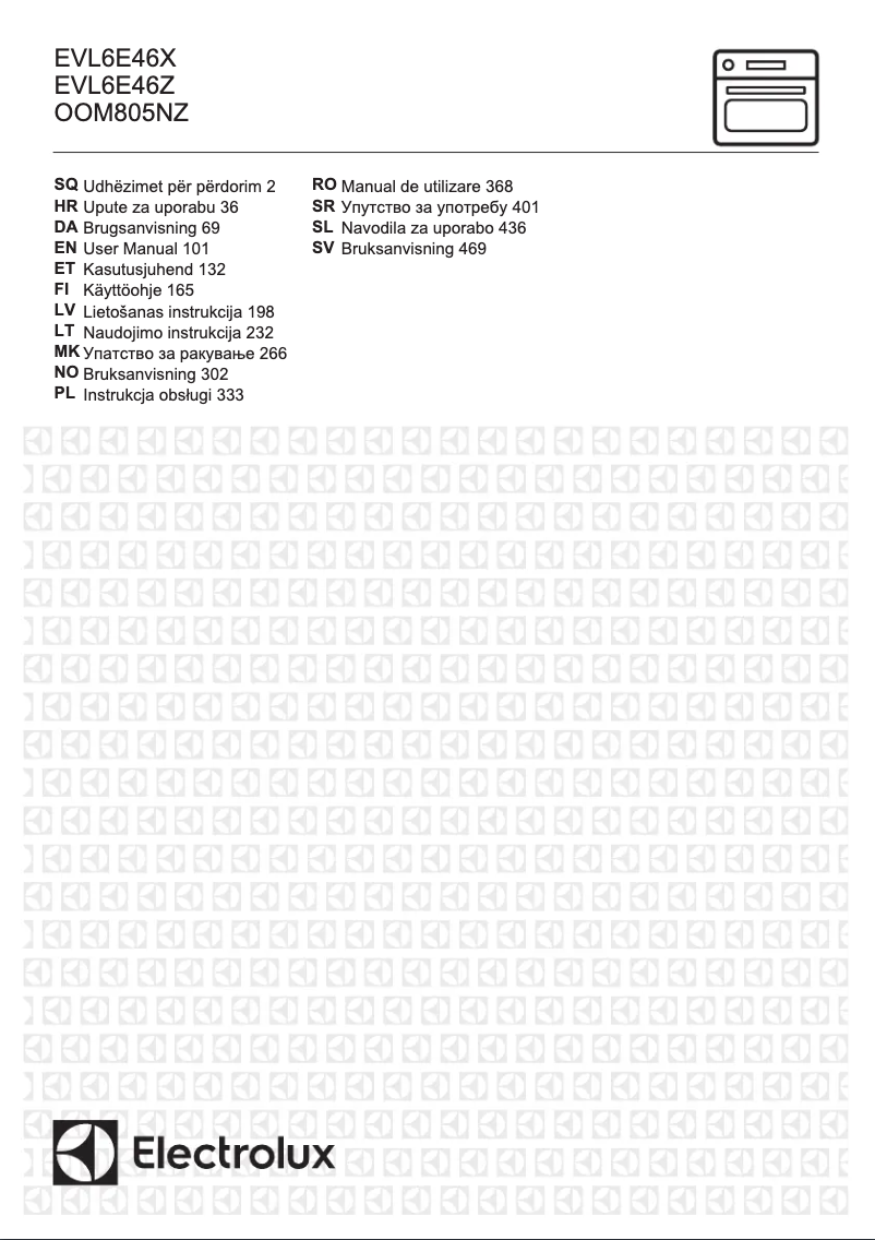 Page 1 de la notice Manuel utilisateur Electrolux OOM805NZ