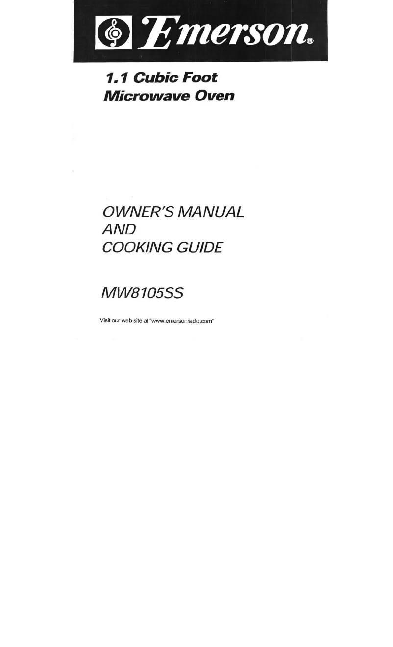 Page 1 de la notice Manuel utilisateur Emerson MW8105SS