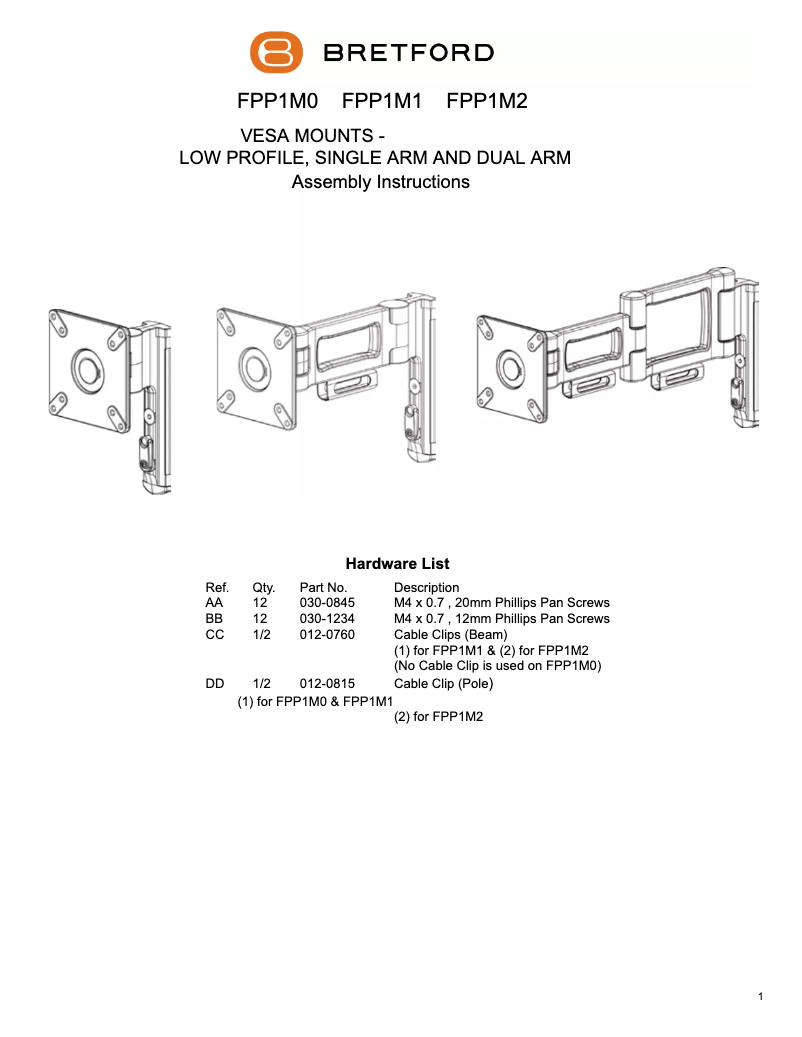Image de la première page du manuel de l'appareil FPP1M2