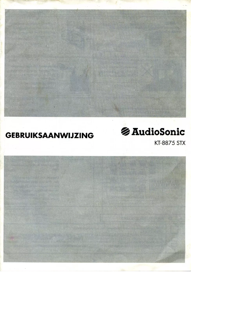 Page 1 de la notice Manuel utilisateur AudioSonic KT-8875 STX