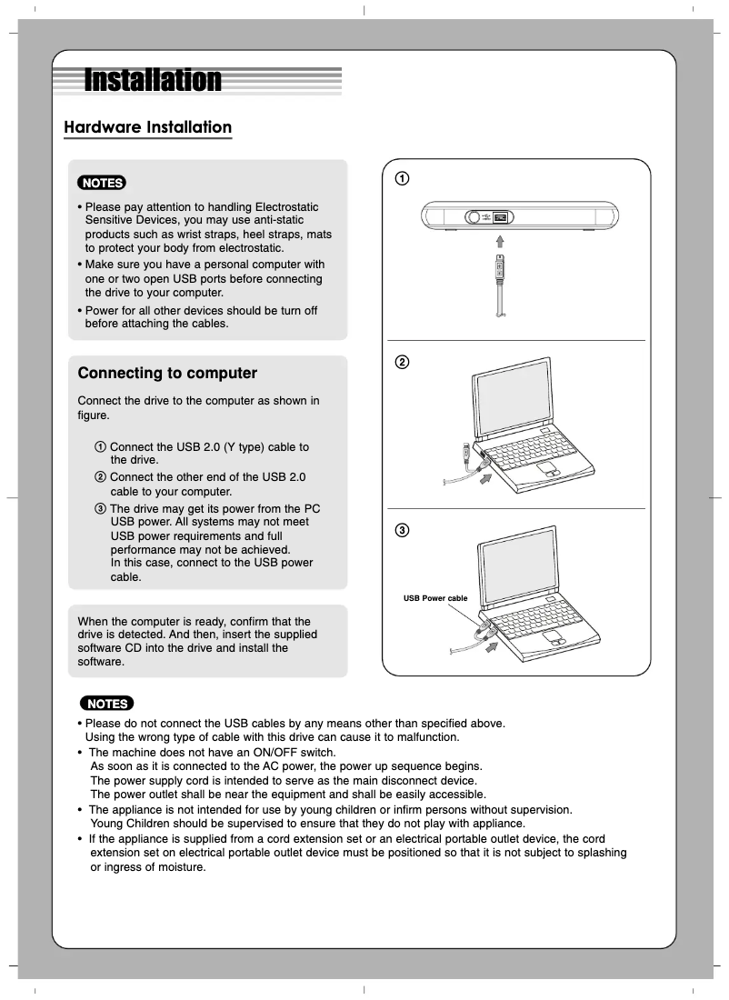 Page n°1 - Manuel utilisateur LG GP08NU30
