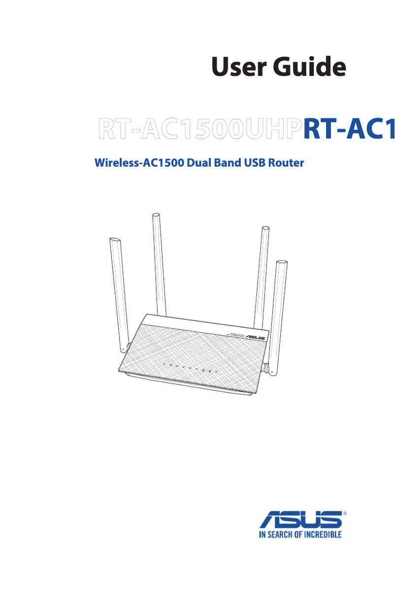 Image de la première page du manuel de l'appareil RT-AC1500UHP