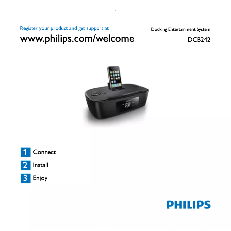 Page n°1 - Guide de démarrage rapide Philips DCB242