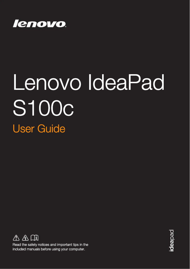 Page n°1 - Manuel utilisateur Lenovo IdeaPad S100C