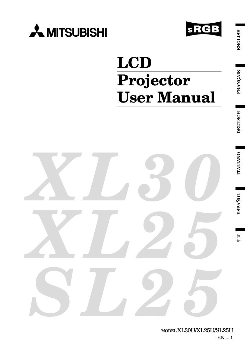 Image de la première page du manuel de l'appareil XL25U