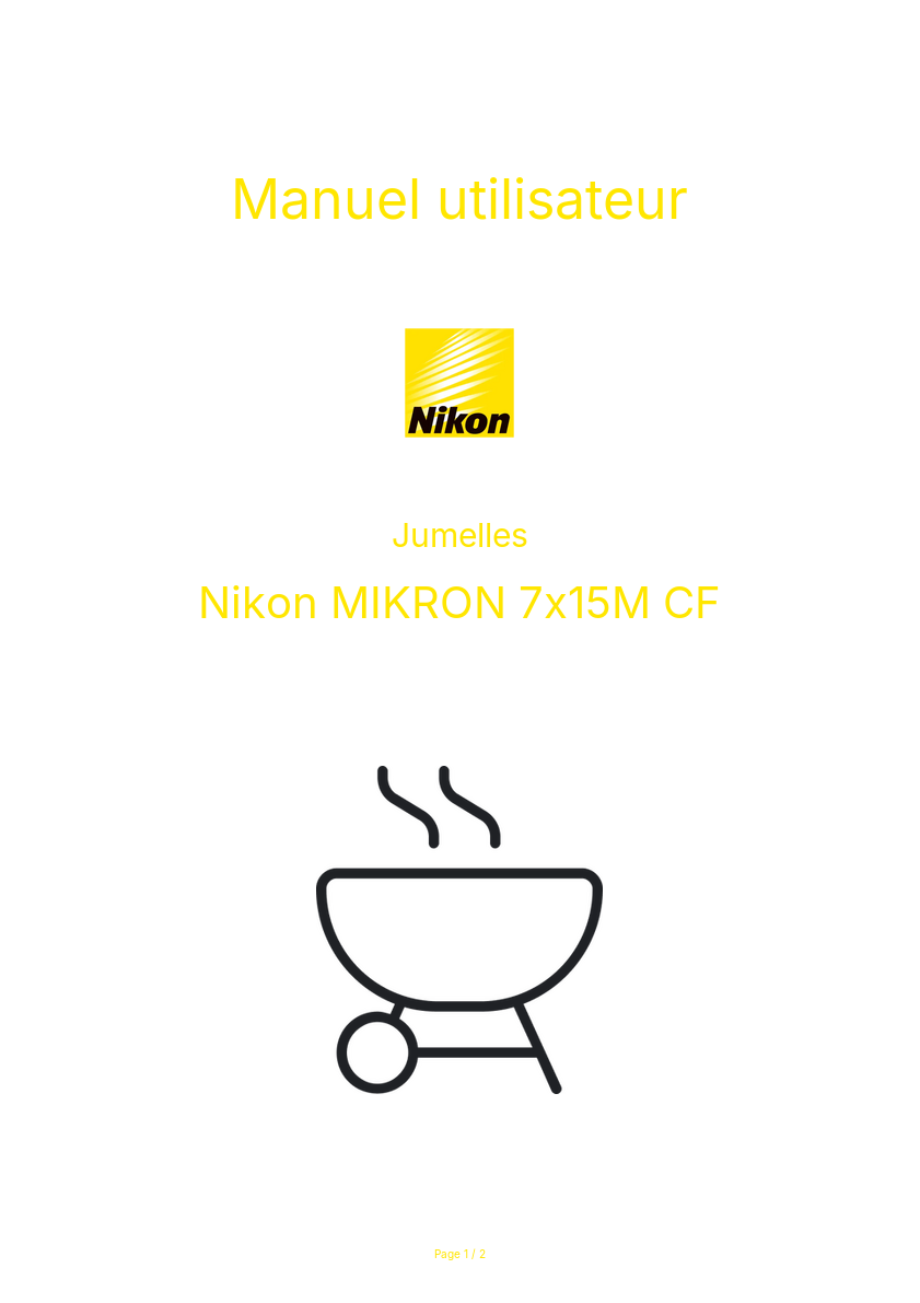 Page n°1 - Manuel utilisateur Nikon MIKRON 7x15M CF